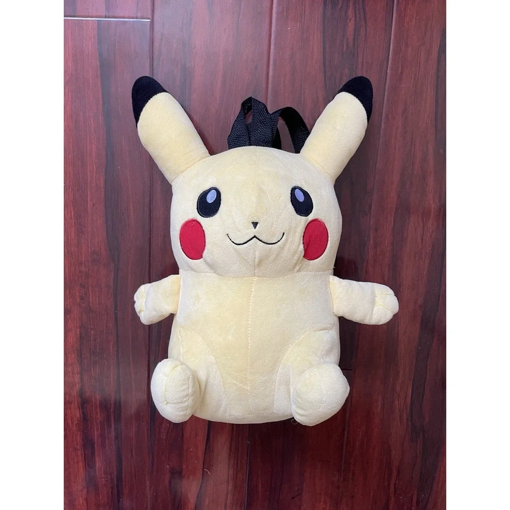 Pikachu Plush Backpack Pokémon Yellow Soft Kids Stuffed Bag 2015 Cute Preowned